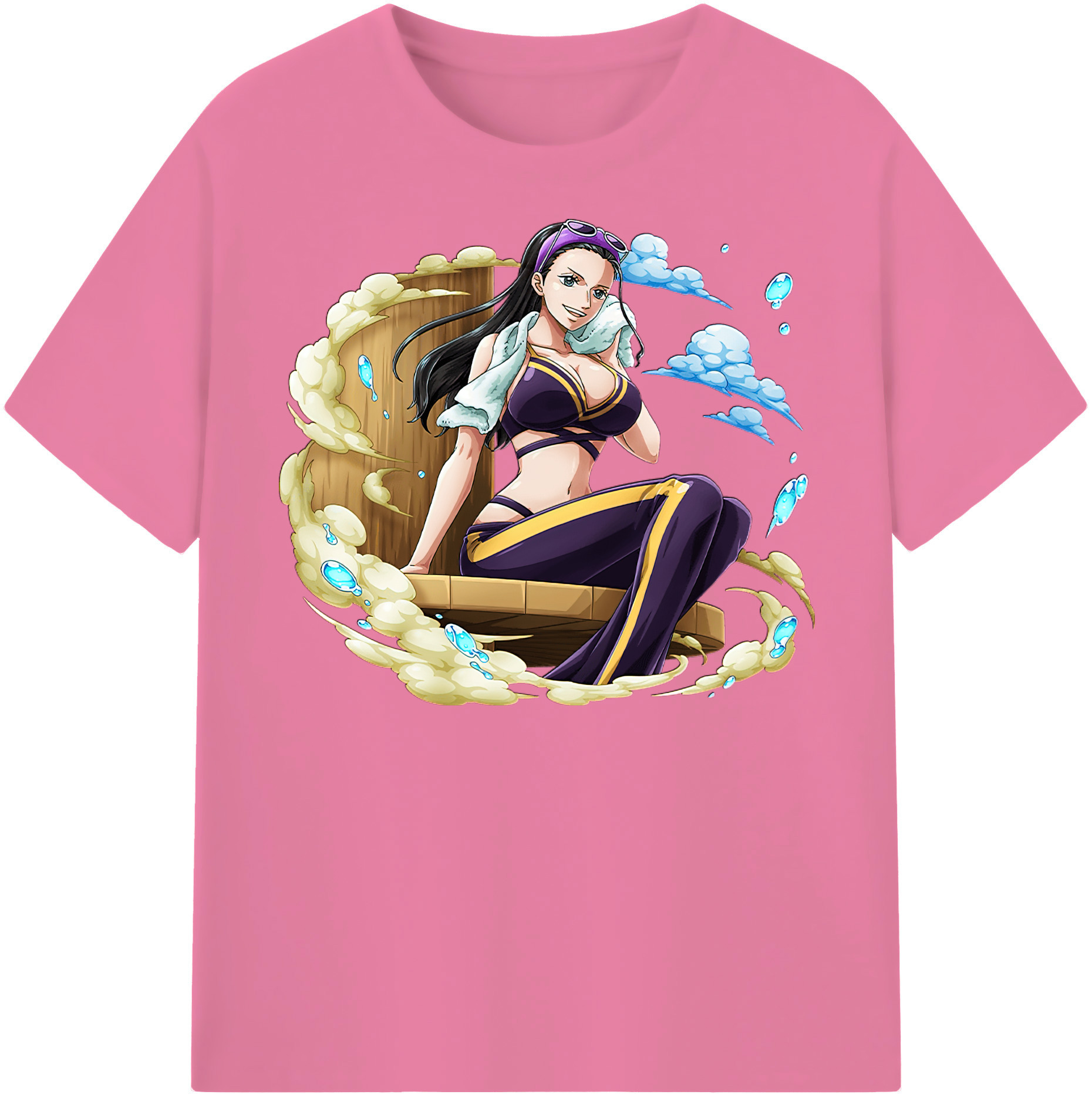 ワンピース ニコ・ロビン ONE PIECE Nico Robin 綿100％半袖Tシャツ（フロントプリント）